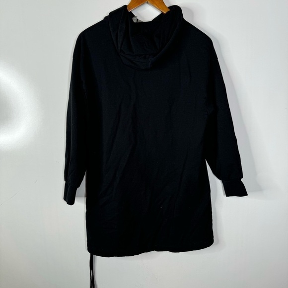 Asos Black Sweatshirt Tunic Dress Size 6 - Picture 2 of 4